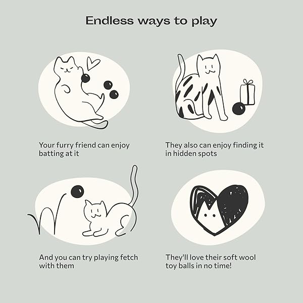 MEOWFIA MEOWFIA 6-Pack Wool Ball Toys for Cats and Small Dogs Felted 1.5 Inch Silent Mini Tennis Balls Ideal for Cat Caves Aquamarine - View 4 of 6