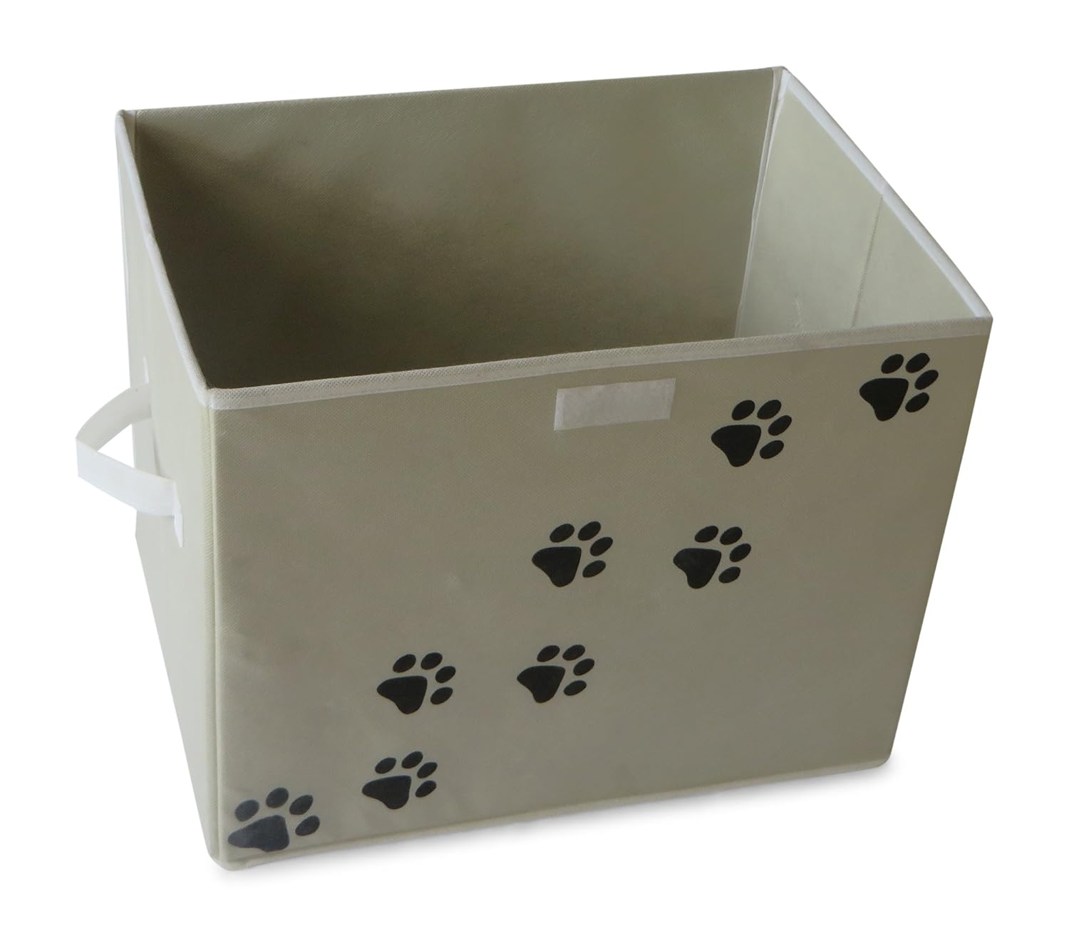 Feline Ruff Feline Ruff Large Dog Toys Storage Box 16x12 Inch Collapsible Canvas Bin for Pet Toys and Accessories Tan - View 3 of 9