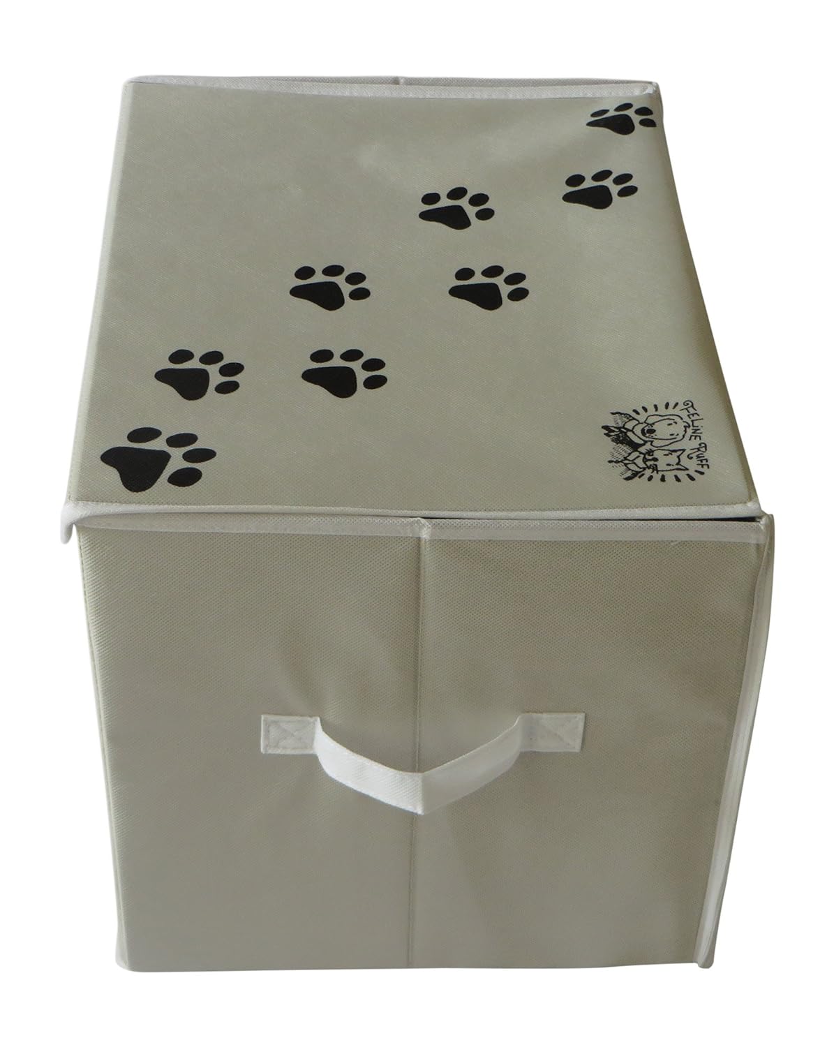 Feline Ruff Feline Ruff Large Dog Toys Storage Box 16x12 Inch Collapsible Canvas Bin for Pet Toys and Accessories Tan - View 4 of 9