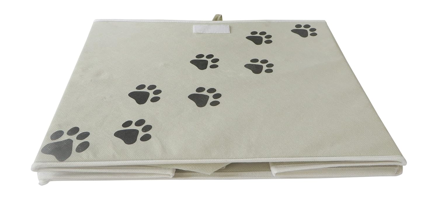 Feline Ruff Feline Ruff Large Dog Toys Storage Box 16x12 Inch Collapsible Canvas Bin for Pet Toys and Accessories Tan - View 6 of 9