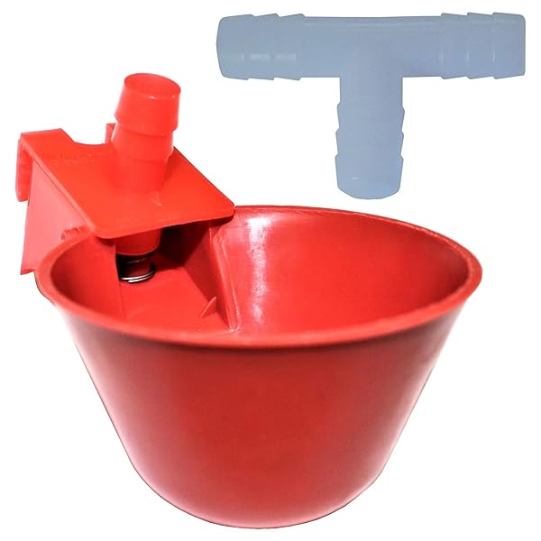 Rite Farm Products RITE FARM PRODUCTS Auto Waterer Drinker Cups and Barbed Fittings for Chickens and Poultry