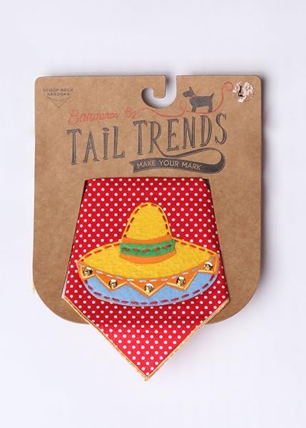 Tail Trends Tail Trends Cinco de Mayo Dog Sombrero and Bandana for Medium to Large Dogs Made of 100 Percent Cotton - View 5 of 7