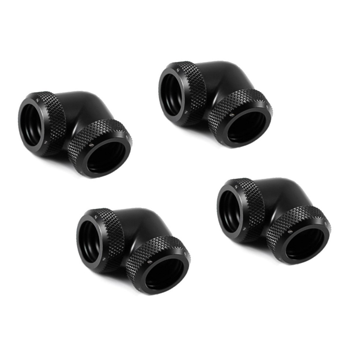 Barrow 14mm Multi-Link Fitting 90 Degree Rotary Black 4-Pack for Rigid Tubing