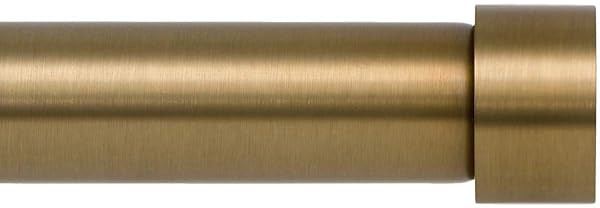 Ivilon Ivilon 1-Inch Drapery Curtain Rod with End Cap - 28-48 Inch Warm Gold Design