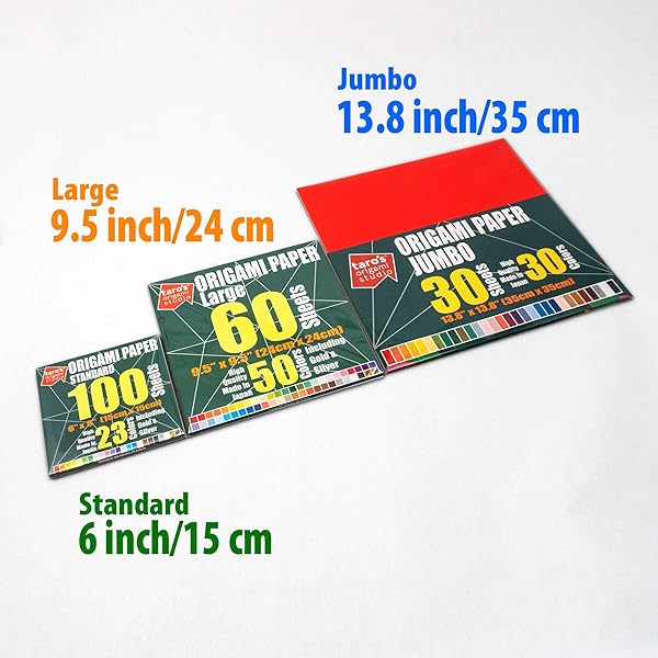 Taro's Origami Studio Premium 9.5 Inch Origami Paper - 50 Colors, 60 Sheets, Easy Fold for Beginners | Taro's Origami Studio - View 9 of 9