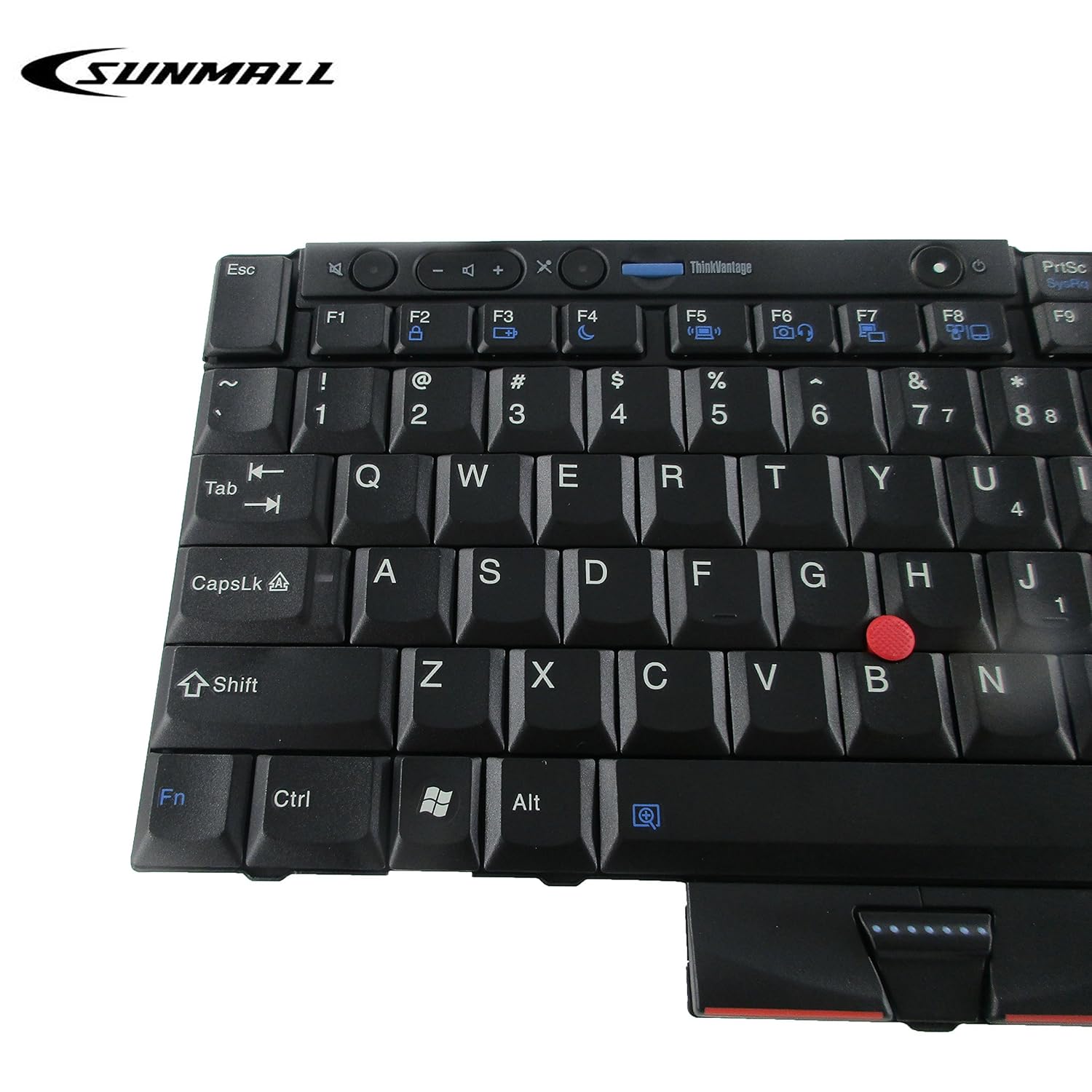 SUNMALL SUNMALL T410 Keyboard New Laptop Keyboard with Pointer for Lenovo ThinkPad T410 T420 T510 T520 X220 T400 T420s US Layout Black - View 3 of 7