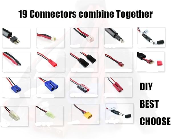 Readytosky Readytosky 19 in 1 Lipo Battery Charger Adapter Cable for RC Car Drone with Banana Plug JST T-Plug XT60 EC3 EC5 HXT 4mm - View 4 of 9