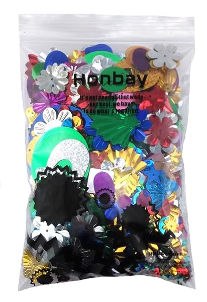 Honbay Honbay 100g Mixed Sequins & Spangles - Assorted Craft Supplies in Various Shapes & Colors - View 4 of 4