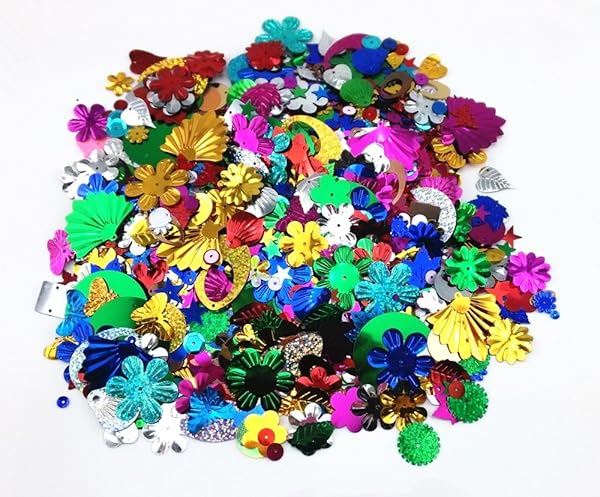 Honbay Honbay 100g Mixed Sequins & Spangles - Assorted Craft Supplies in Various Shapes & Colors - View 2 of 4