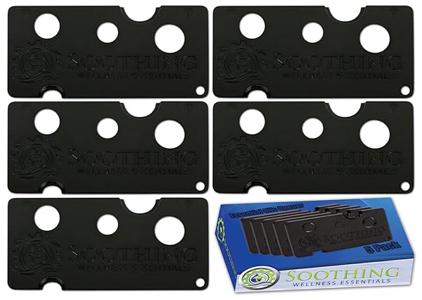 Soothing Wellness Essentials Soothing Wellness Essentials 5 Pack Essential Oils Opener Key Tool Set Jet Black Perfect Accessory for Roller Balls and Caps