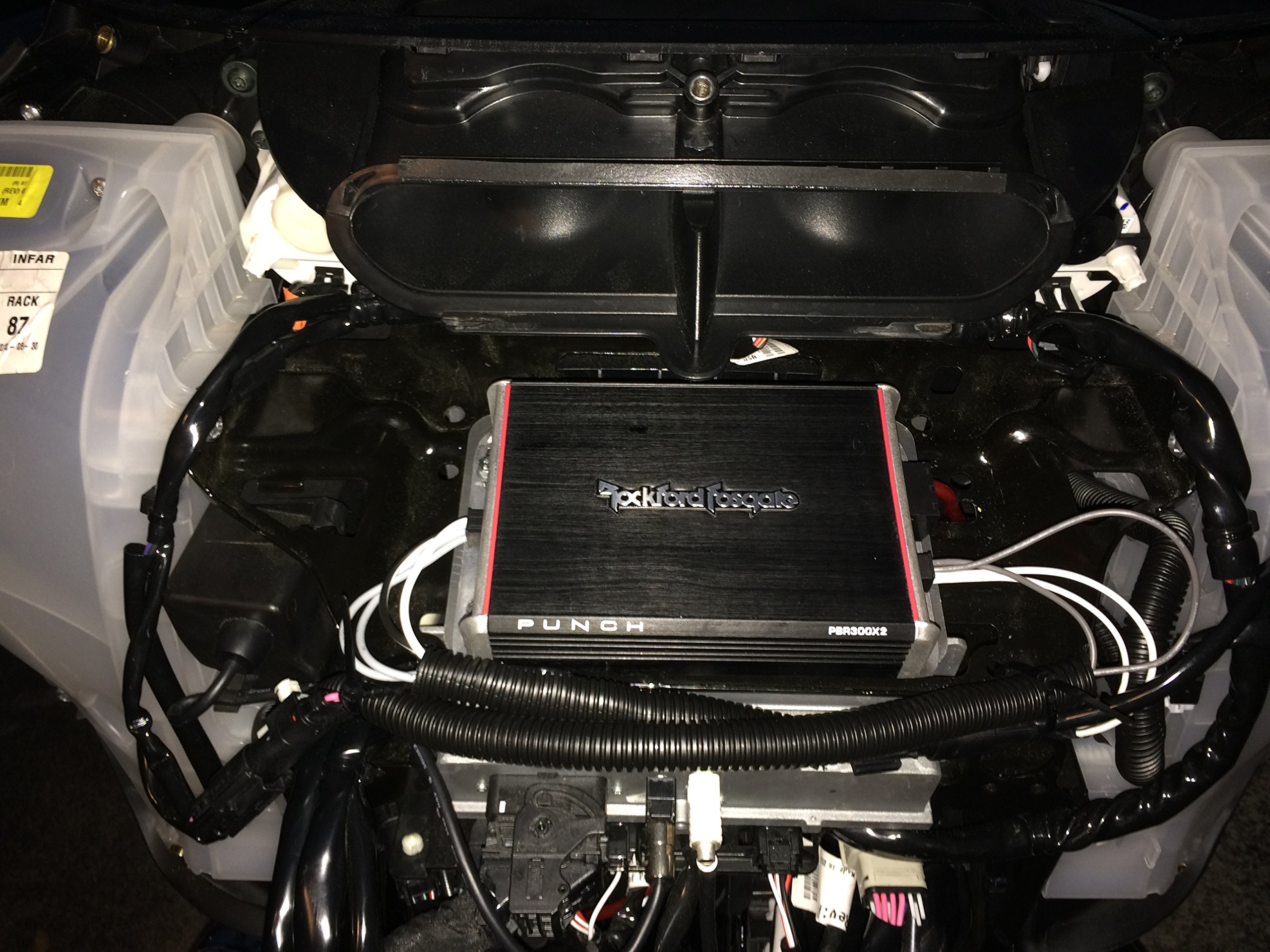 Amplifier Mount for 2014 and Newer Harley Davidson Batwing Compatible with Rockford Fosgate PBR400X4D PBR300X2 PBR300X4