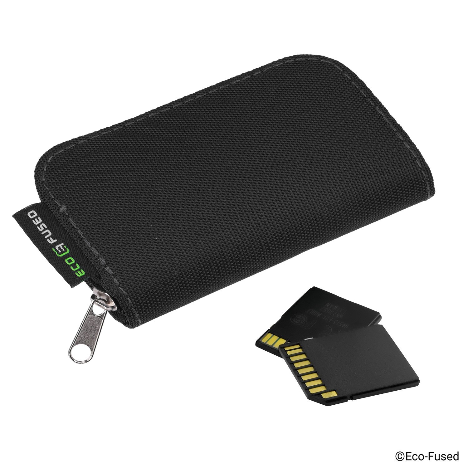 Eco-Fused Eco-Fused Memory Card Case 22 Slot Holder for SD SDHC Micro SD Mini SD and CF Cards Black 2 Pack - View 2 of 5