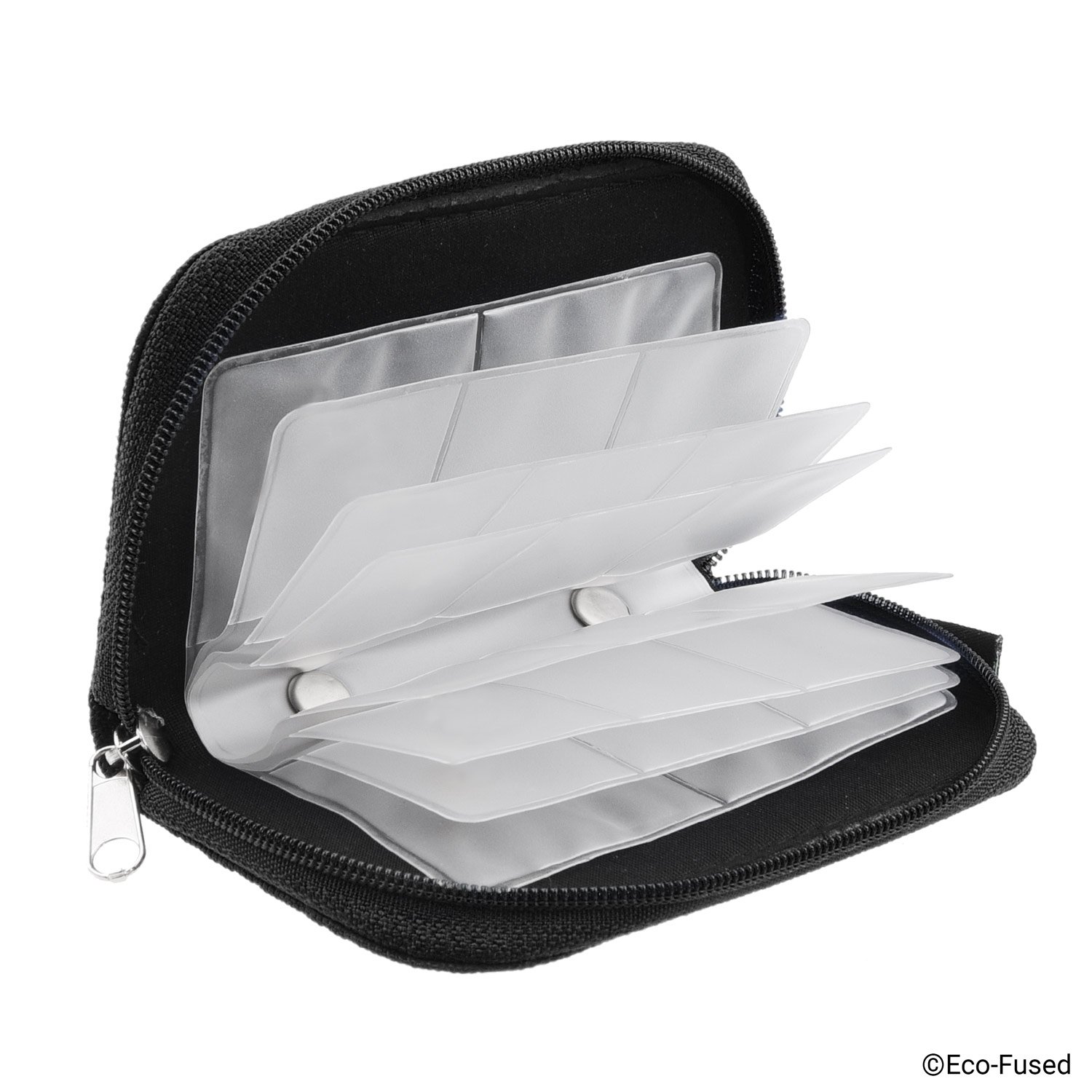 Eco-Fused Eco-Fused Memory Card Case 22 Slot Holder for SD SDHC Micro SD Mini SD and CF Cards Black 2 Pack