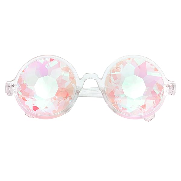 Lelinta Lelinta Kaleidoscope Goggles Glasses Crystal Lens Halloween Costume Accessories for Men Women Cosplay Party