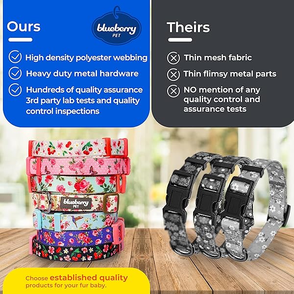 Blueberry Pet Blueberry Pet Floral Rose Print Turquoise Dog Collar Small Adjustable for Puppies Neck 12 to 16 Inches Spring Scent Patterns - View 3 of 8