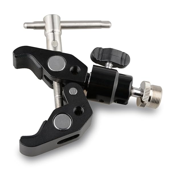 CAMVATE CAMVATE Crab Clamp with Articulated 1/4 Mini Ball Head for Microphones - Perfect for Filmmakers & Content Creators - View 5 of 7
