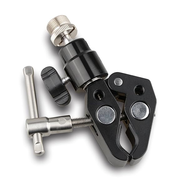 CAMVATE CAMVATE Crab Clamp with Articulated 1/4 Mini Ball Head for Microphones - Perfect for Filmmakers & Content Creators - View 6 of 7