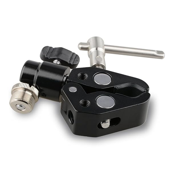 CAMVATE CAMVATE Crab Clamp with Articulated 1/4 Mini Ball Head for Microphones - Perfect for Filmmakers & Content Creators - View 7 of 7