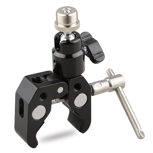 CAMVATE CAMVATE Crab Clamp with Articulated 1/4 Mini Ball Head for Microphones - Perfect for Filmmakers & Content Creators