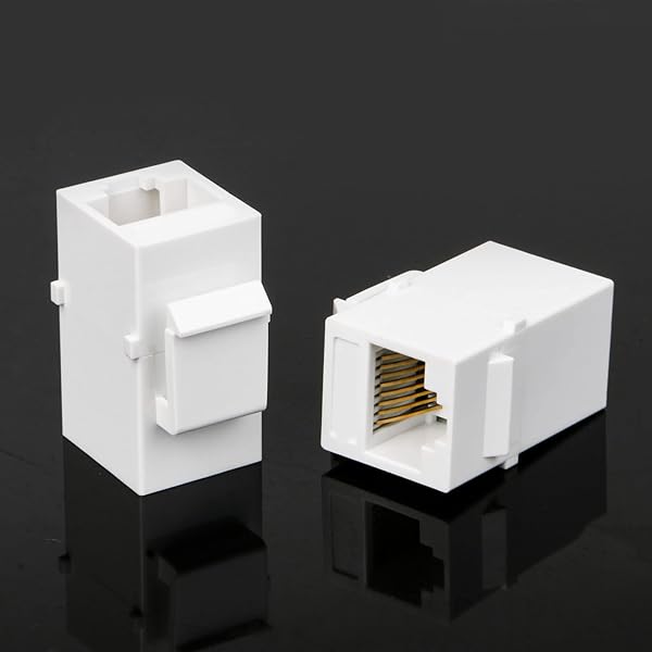 RDEXP RDEXP Cat6 RJ45 Ethernet Inline Jack Coupler Keystone Female to Female Adapter 100 Pack for High Speed Networking - View 4 of 7