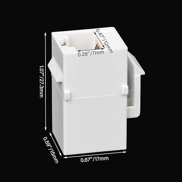 RDEXP RDEXP Cat6 RJ45 Ethernet Inline Jack Coupler Keystone Female to Female Adapter 100 Pack for High Speed Networking - View 5 of 7