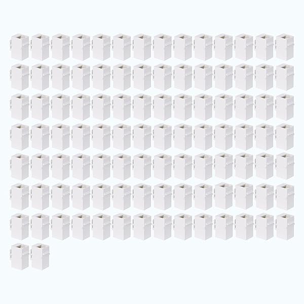 RDEXP RDEXP Cat6 RJ45 Ethernet Inline Jack Coupler Keystone Female to Female Adapter 100 Pack for High Speed Networking