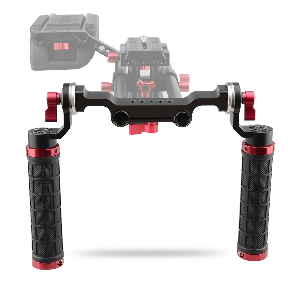 CAMVATE 15mm Rod Soft Rubber Grip Shoulder Mount Rig with ARRI Rosette for DSLR Photography - View 2 of 8