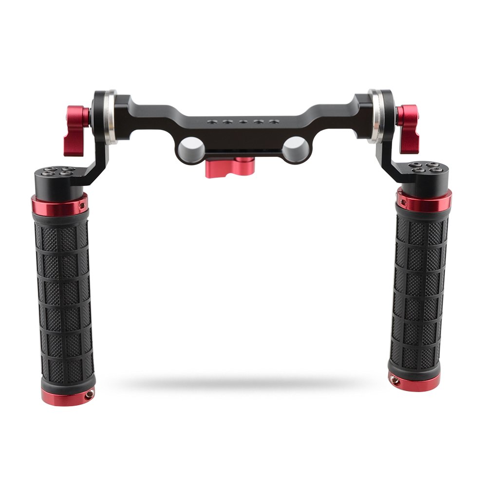 CAMVATE 15mm Rod Soft Rubber Grip Shoulder Mount Rig with ARRI Rosette for DSLR Photography - View 5 of 8