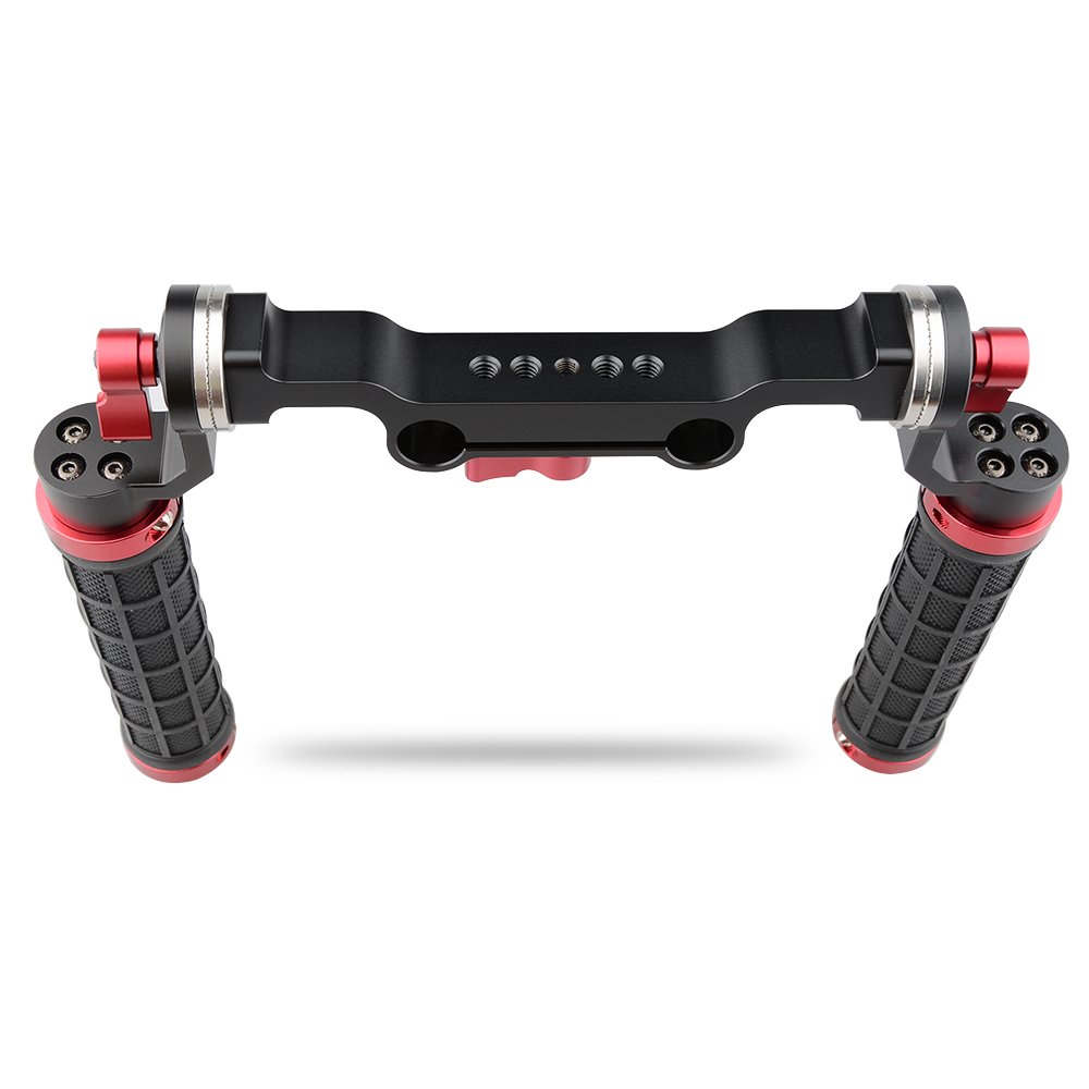 CAMVATE 15mm Rod Soft Rubber Grip Shoulder Mount Rig with ARRI Rosette for DSLR Photography - View 6 of 8