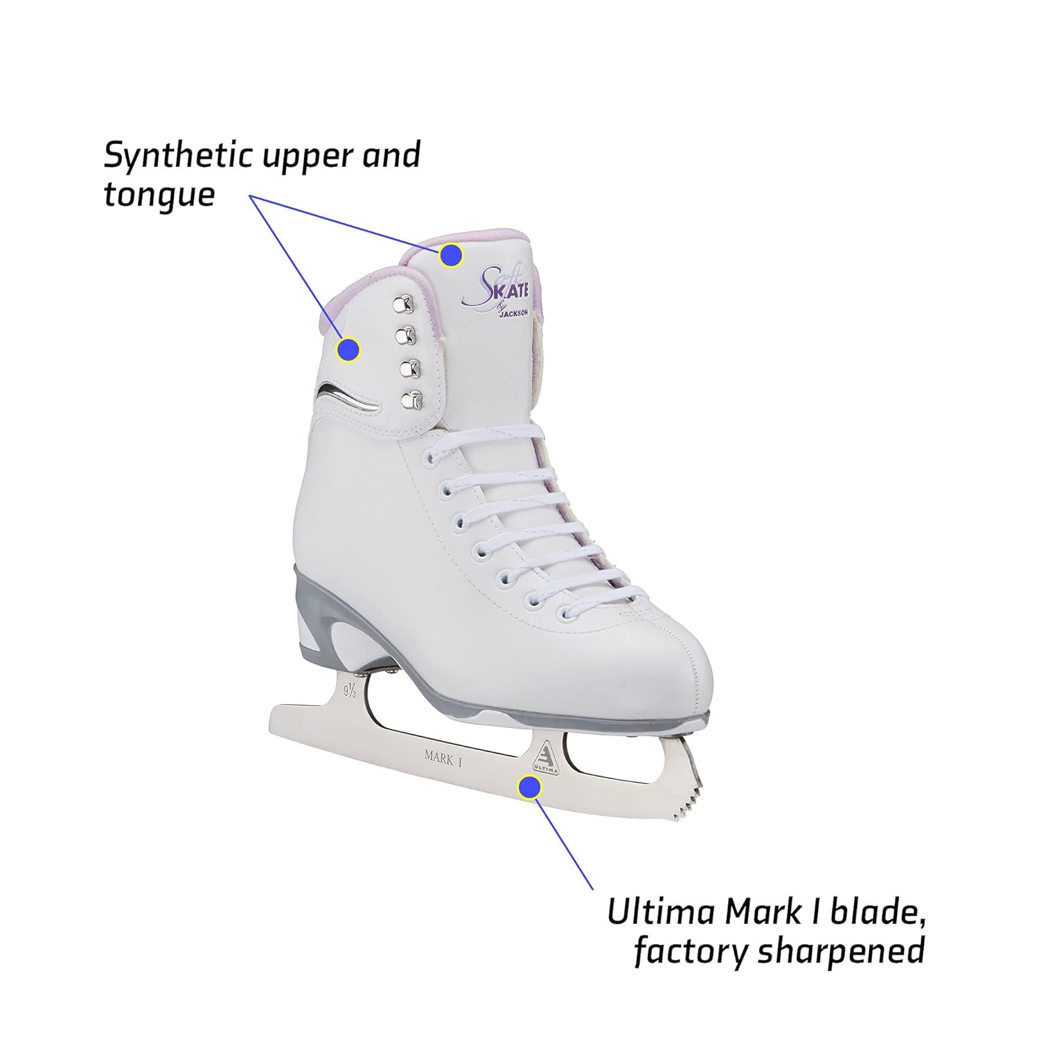 Jackson Ultima Jackson Ultima Finesse Women's Girls Figure Skate for Superior Performance and Comfort - View 3 of 9