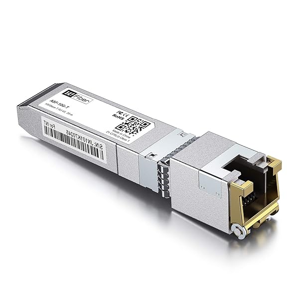 H!Fiber.com 10Gb SFP+ RJ45 Transceiver, 10Gbase-T Ethernet Copper SFP+ Module Support 10G/5G/2.5G/1.25G, for Cisco SFP-10G-T-S, Ubiquiti UF-RJ45-10G, UniFi, TP-Link,MikroTik,Fortinet,Supermicro and More, 30m - View 7 of 7