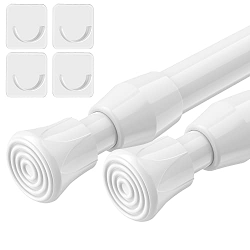 AIZESI "Buy AIZESI Spring Tension Curtain Rods (28"-41", White) - 2 Pack for Easy Window Styling"