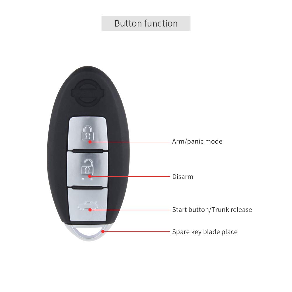 EASYGUARD EC002-NI-NS Smart Key PKE Car Security Alarm System with Keyless Entry Auto Start Stop and Touch Password Backup - View 2 of 9