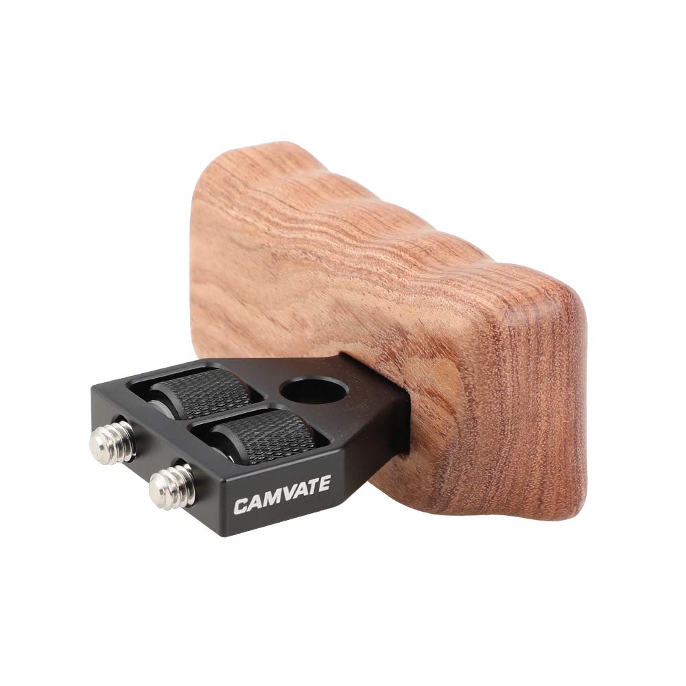 CAMVATE DSLR Wooden Handle Right Grip Mount Support for DV Video Cage Rig Right Hand - View 3 of 6
