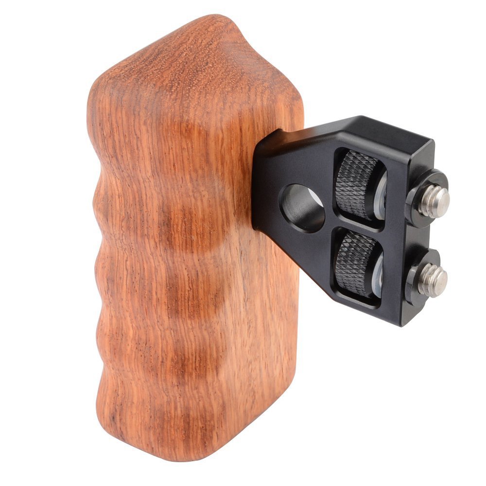 CAMVATE DSLR Wooden Handle Right Grip Mount Support for DV Video Cage Rig Right Hand - View 5 of 6