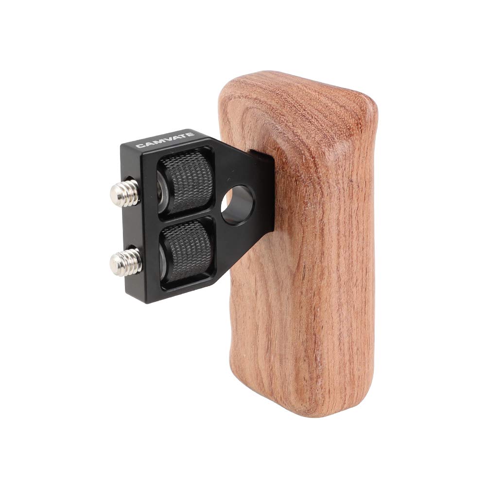 CAMVATE DSLR Wooden Handle Right Grip Mount Support for DV Video Cage Rig Right Hand