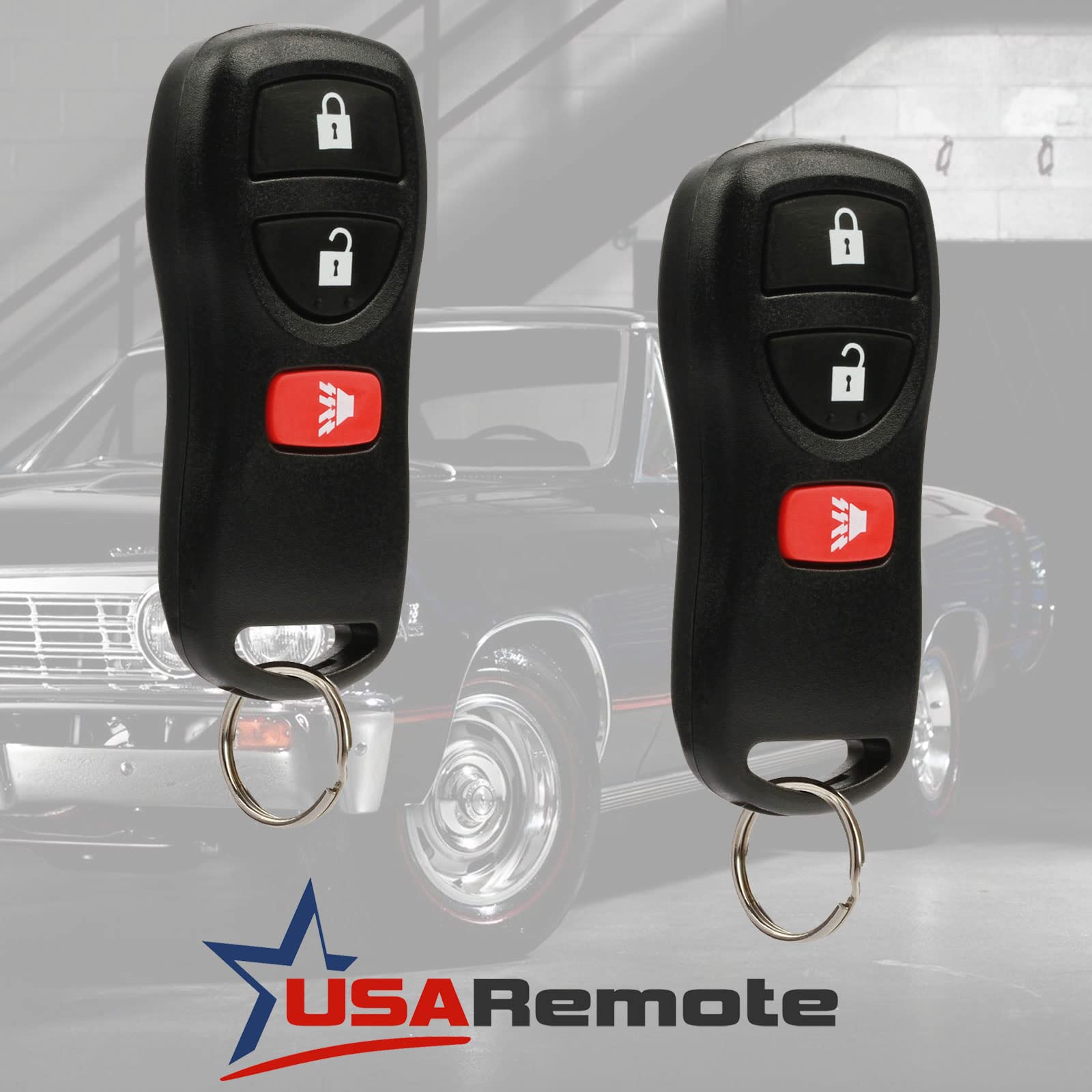 USARemote n-u15-3btn Key Fob Keyless Entry Remote for Nissan and Infiniti Set of 2 - View 2 of 6