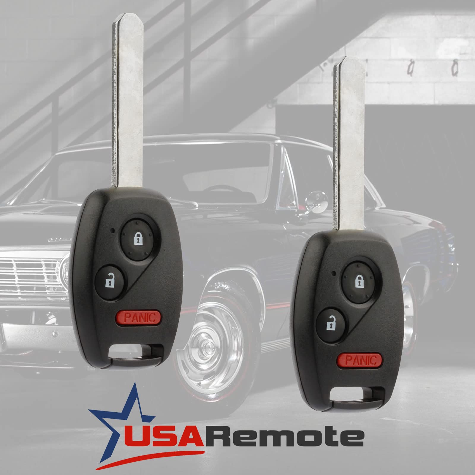 Key Fob Keyless Entry Remote Set of 2 for Honda Accord CR-V CR-Z Fit Insight 2007 to 2015 - View 2 of 6