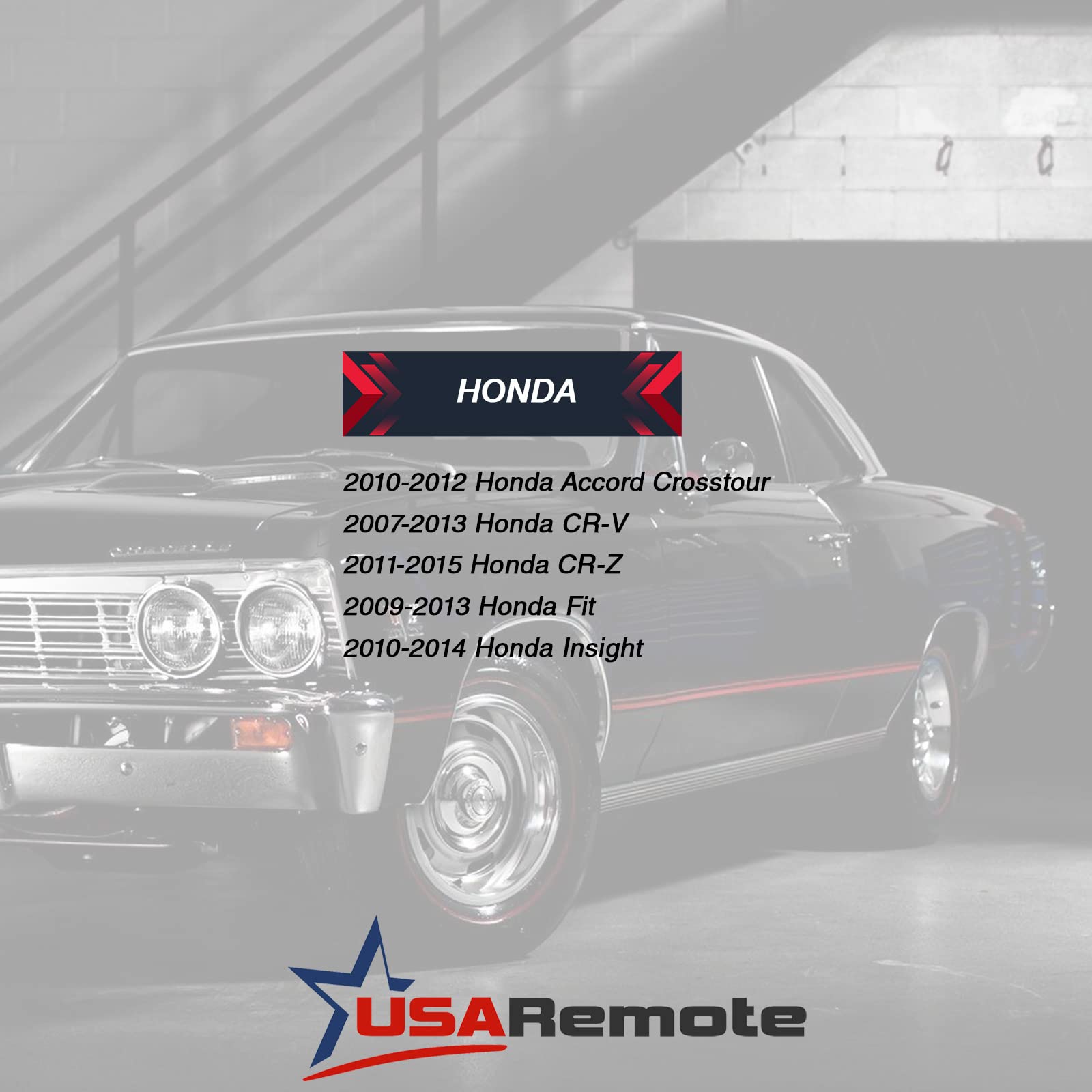 Key Fob Keyless Entry Remote Set of 2 for Honda Accord CR-V CR-Z Fit Insight 2007 to 2015 - View 4 of 6