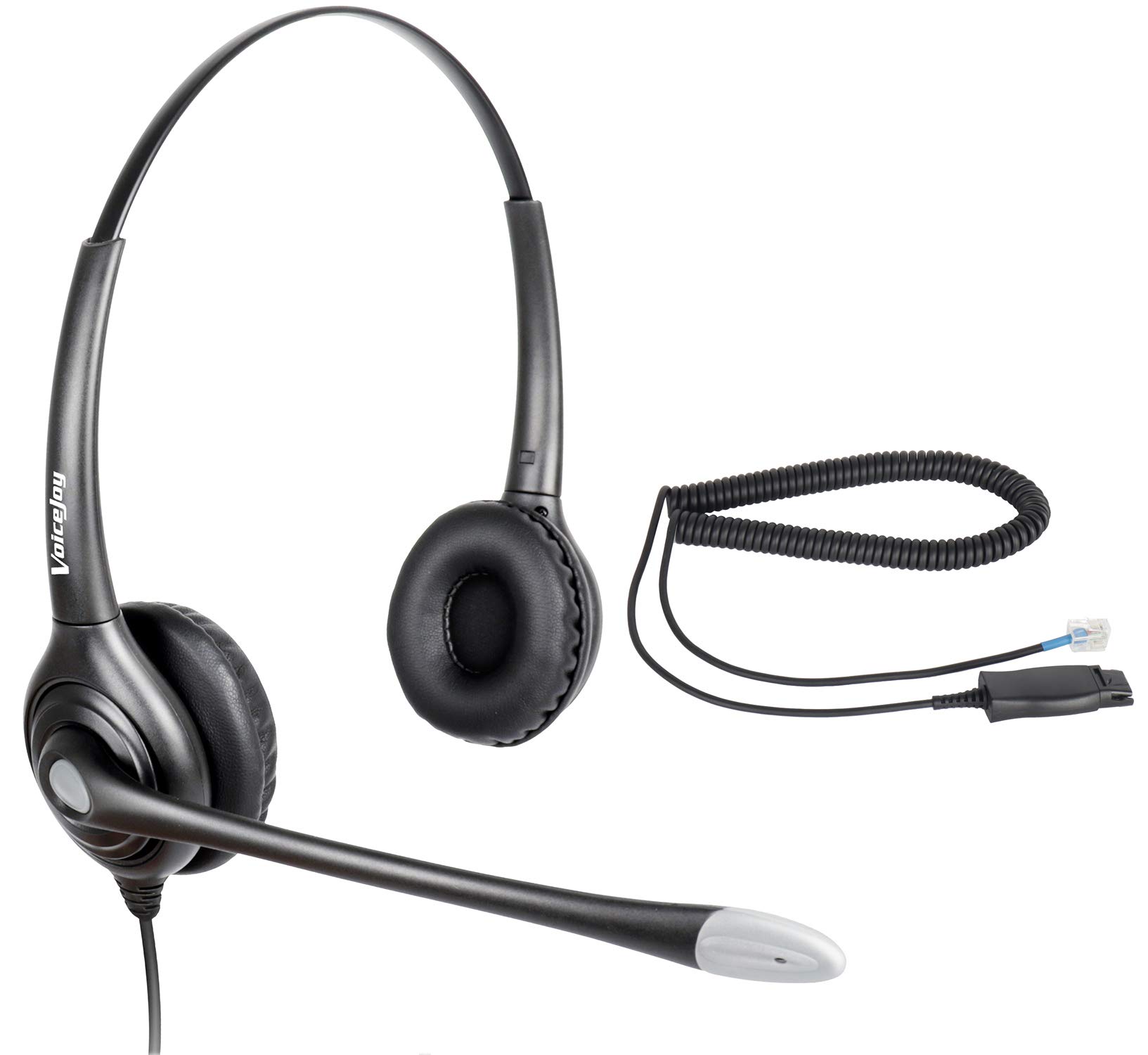 Binaural Noise Canceling Headset with HIS Cable for Avaya IP Phones 1608 1616 9601 9608 9611 9611G 9620 9621 9630 9631 9640 9641 9650 9670 J139 J169 J179