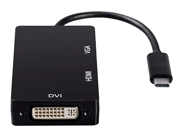 Monoprice USB Type-C to 4K HDMI Single Link DVI and VGA Passive Adapter Black for High-Quality Video Output - View 5 of 6