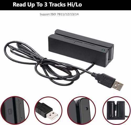 Posunitech Posunitech Mini MSR100: USB Magnetic Card Reader for POS, Access Control & ID Verification - View 4 of 6