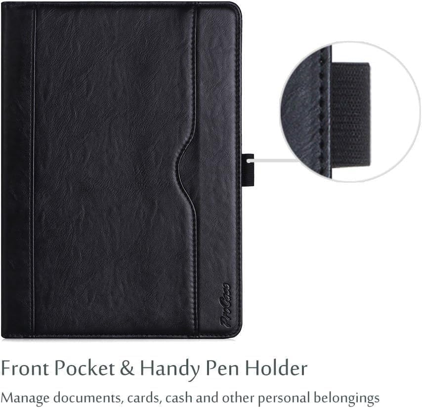 ProCase ProCase iPad 9.7 Inch Case for 6th 5th Generation Air 2 Air 1 Premium Leather Folio Multi-Angle Stand Cover with Front Pocket Black - View 6 of 7