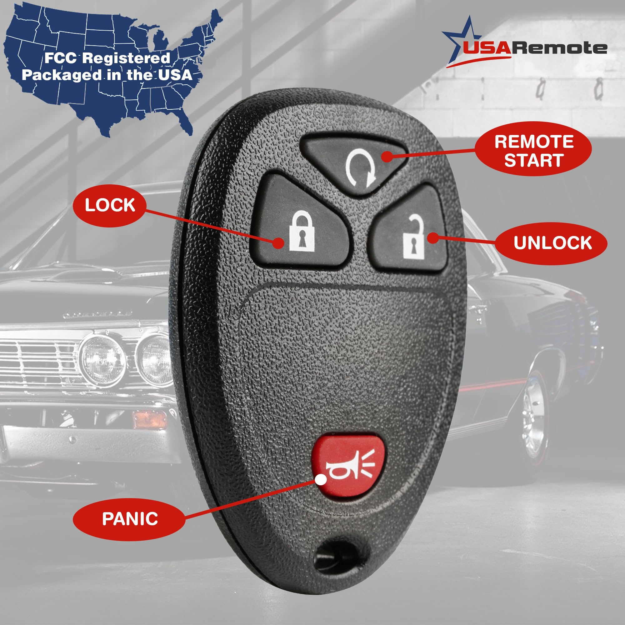 Key Fob Keyless Entry Remote for Chevy Silverado Traverse Equinox GMC Sierra Pontiac Torrent Saturn Outlook 2007 to 2016 - View 3 of 7