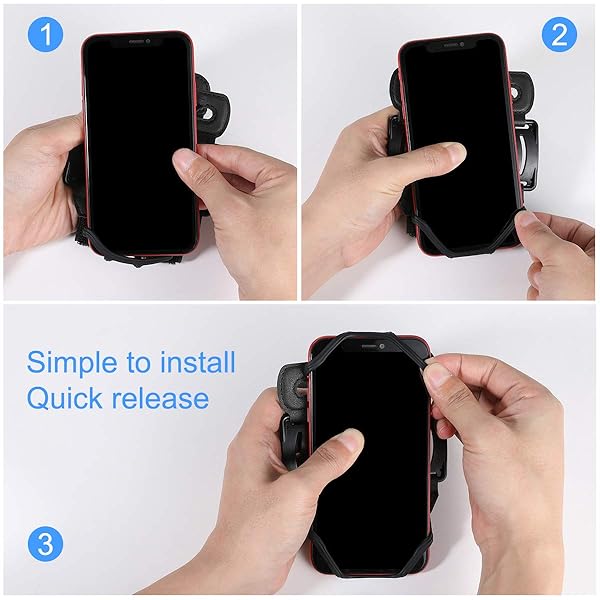 VUP VUP Wristband Phone Holder, 360Â° Rotatable Forearm Armband for iPhone 15/14/13/Pro Max/Pro/Mini/12/11/SE 2020/Xs/XR/X/8/7/Plus, Fits All 4-6.7 Inch Smartphones (Black-Small) - View 9 of 9