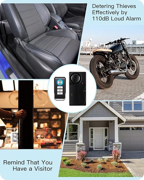 wsdcam WSDCAM Wireless Vibration Alarm: 110dB Anti-Theft Security for Bikes, Motorcycles & Vehicles - View 4 of 8
