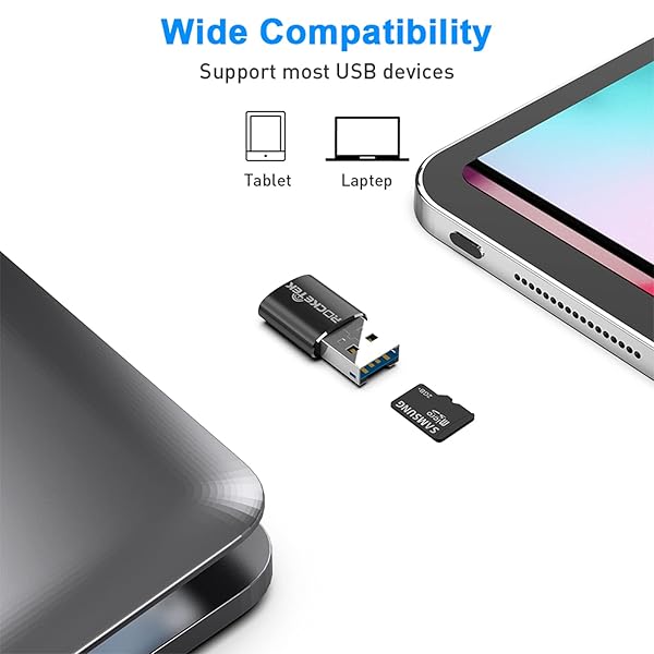 Rocketek Rocketek USB 3.0 Aluminum Portable Memory Card Reader for Micro SD/TF Cards - Fast & Durable Adapter - View 10 of 10