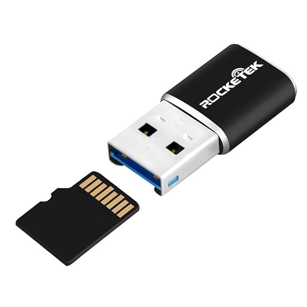 Rocketek Rocketek USB 3.0 Aluminum Portable Memory Card Reader for Micro SD/TF Cards - Fast & Durable Adapter - View 2 of 10
