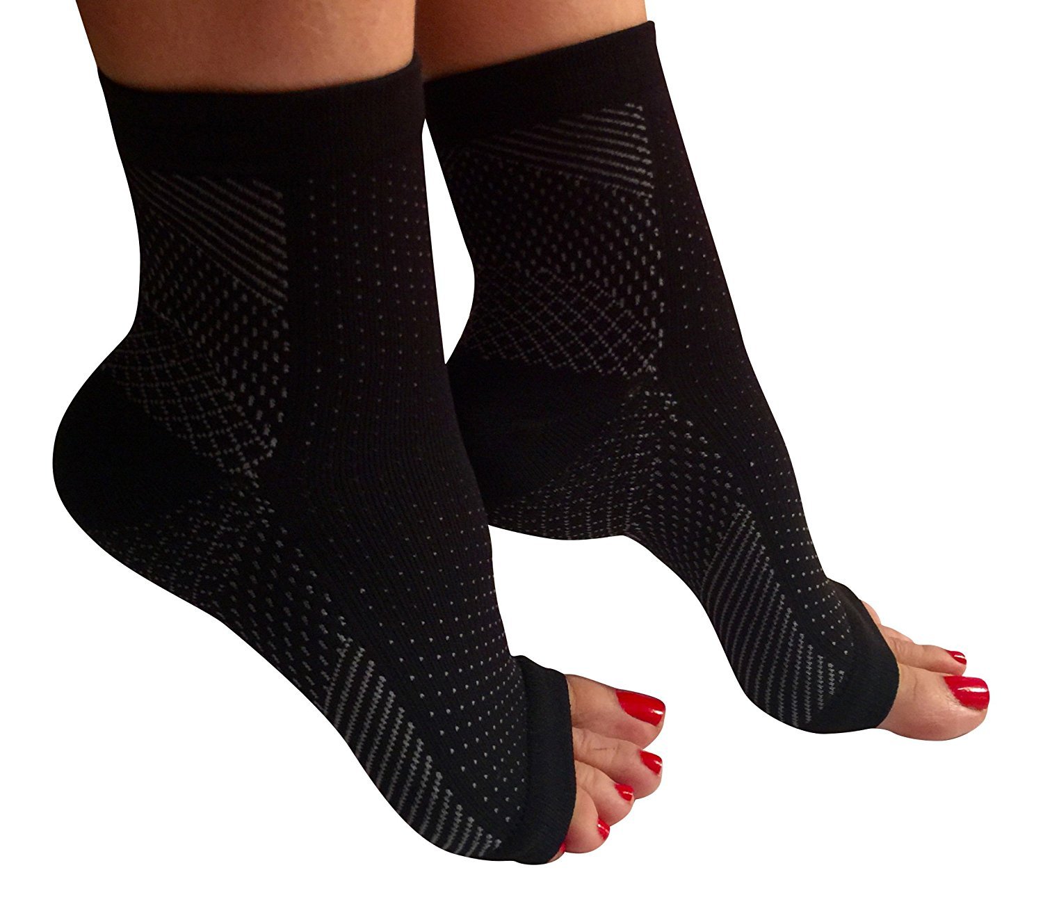 Bcurb Bcurb Ankle Sleeve for Plantar Fasciitis Compression Socks for Men Women Foot Heel Arch Support Reduce Swelling Joint Pain Recovery Black Large XLarge - View 2 of 8
