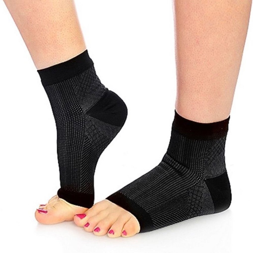 Bcurb Bcurb Ankle Sleeve for Plantar Fasciitis Compression Socks for Men Women Foot Heel Arch Support Reduce Swelling Joint Pain Recovery Black Large XLarge - View 5 of 8